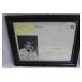 Emma Bombeck framed autographed headshot & letter