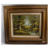 1980s creek bed acrylic on canvas framed