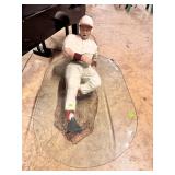 Custom Ted Williams baseball coffee table with