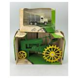 John Deere tractor in box &  Milk tanker
