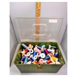 Two containers sewing & thread