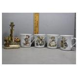 Goebel 4pc coffee mug set & Oktoberfest & Pretzel