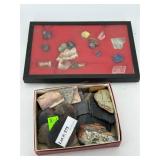 Precious stones, slate pieces & crystals