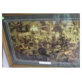 "Mind if I Join You, Gentlemen?" framed litho by a