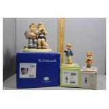 Three Goebel figures - Musician, Who are you?, Gir
