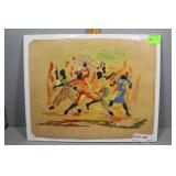 Artist signed watercolor