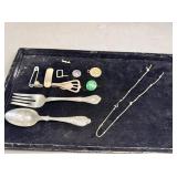 Sterling trinket grouping - 125gtw - Baby birth