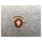 Cameo 14kt ring - 4gtw