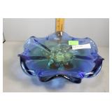 Royal Gallery Blue/Green Hand-blown centerpiece bo