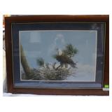 Ray Harm Eagle with babies print 842/1000 - 32" x