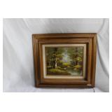 1980s creek bed acrylic on canvas framed