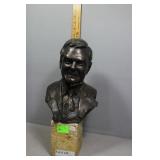 Cast bronze bust on granite  base