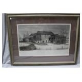 Peter Keating "New Hope Barn" signed & numbered li
