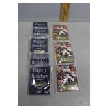 8 packs of NFL trading cards incl Happy Holidays