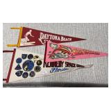 Three pennants - SeaWorld, Daytona Beach & Kennedy