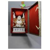 Gold Gilt Buddha Porcelain Figurine with formed