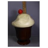 USA Pottery Sundae lidded Cookie Jar