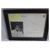 Emma Bombeck framed autographed headshot & letter