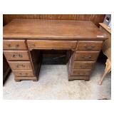 Nine drawer oak dresser 46" x 24" x 31"