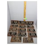 Fourteen Florida motorcycle license plates - new o