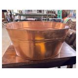Copper double handled basin