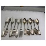 11pcs coin silver flatware - 396gtw