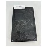 Chinese ink well & paper blotter with carved drago