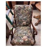 Fabric carpet rocker with cat design 36" x 34" x 2