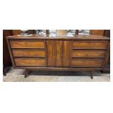 United Furniture Co. MCM low 9 drawer dresser 66"