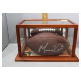 Autographed Matt Ryan NFL Football w/ COA in woode