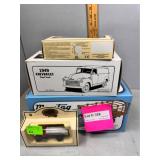 Maytag Stake truck, 1949 Chevy panel truck, & two