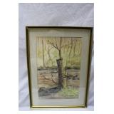 Birchwood watercolor by K. Bergeron 23" x 17"