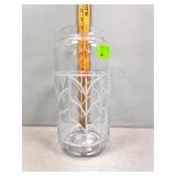 Tiffany & Co Wheat Leaf crystal vase