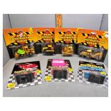 Four Ertl Road construction toys, & 3 NASCAR Racin