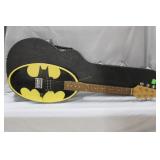 Six Flags Batman six string guitar in case