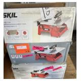 2X$ Skil 7" wet tile saws 3540-02 used powers up
