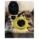 Lg. lot icl. Southwire backpack, shop vac hose,