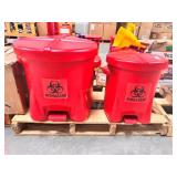 2x$ - Two Eagle combustible waste container: 6 gal
