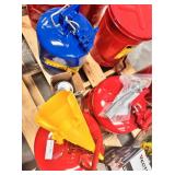 3x$ - Three Justrite safety cans