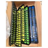 6x$ - Ernst Socket organizers - blue, green &