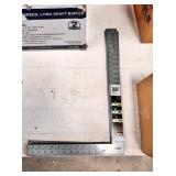 8x$ Johnson steel framing square. Measures and