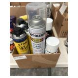 box of Rust-oleum clear enamel paint, 4 Stanley