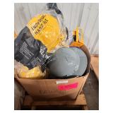 12 safety hard hats & 10 DeWalt earmuffs