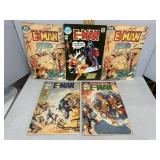 Five 1973/1975 Modern E-Man Comic Books #2-3 & 9-1