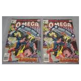 Two 1977 Omega The Unknown 30c Marvel Comic Book #