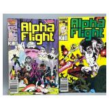Two Alpha Flight 75c Marvel Comics #33, 51