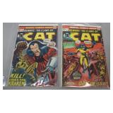 1972/73 The Cat Marvel 20c Comic Books #1 & #3