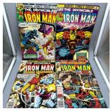 Four Iron Man 25c/30c Marvel Comics #80, 86, 94-95