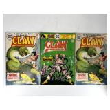 Three 1975 Claw the Unconquered DC Comic Books 25c