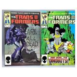 Two 1985 The Transformers #5 & 8 75c Marvel Comics